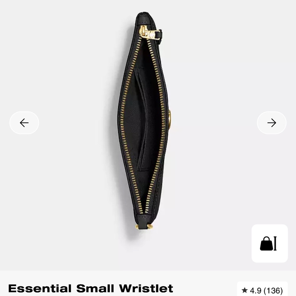New Coach leather essential wristlet - Picture 4 of 6